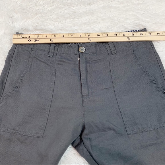 Ottod'Ame high rise Straight Leg Piombo chino Pants in grey patch pockets - Picture 7 of 15
